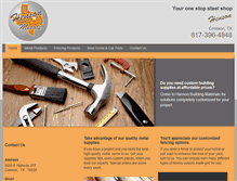 Tablet Screenshot of metalbuildingmaterialstx.com